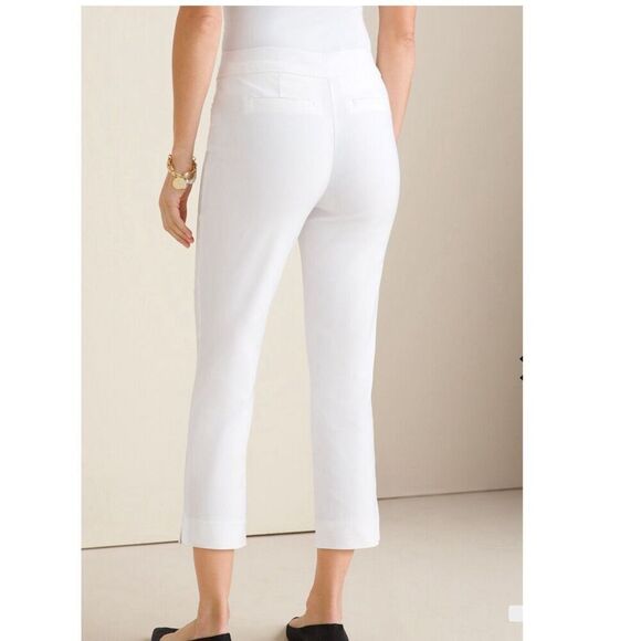 Chico’s size 4 Ponte knit tan capris - Picture 3 of 6